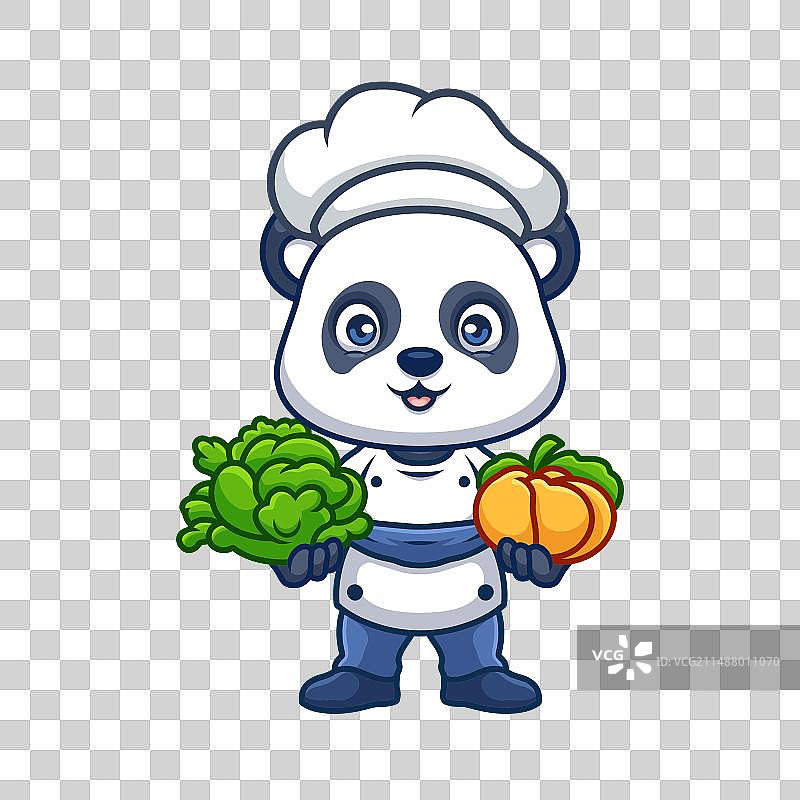 厨师熊猫可爱卡通图片素材