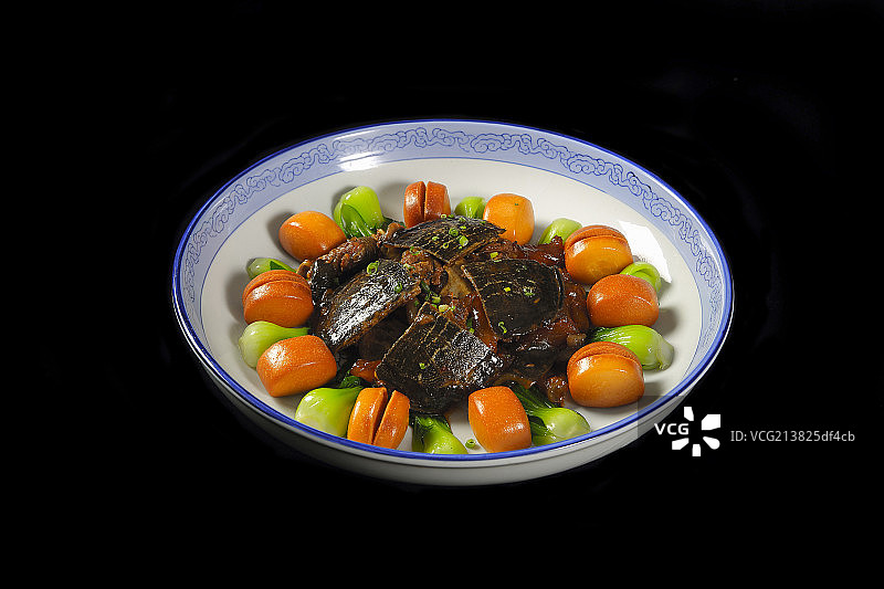 中国菜甲鱼烧蹄筋图片素材