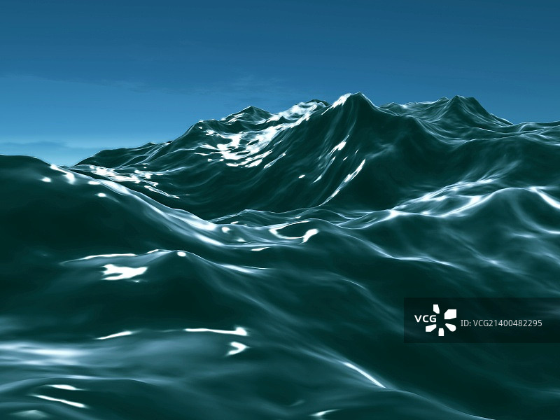风暴波背景(3D渲染)图片素材