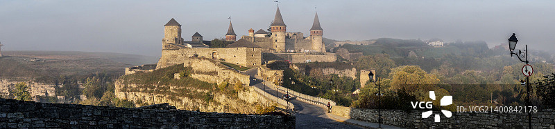 乌克兰中世纪的卡米亚涅茨-波迪尔斯基城堡图片素材