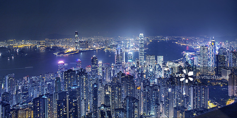 香港傍晚的城市建筑图片素材