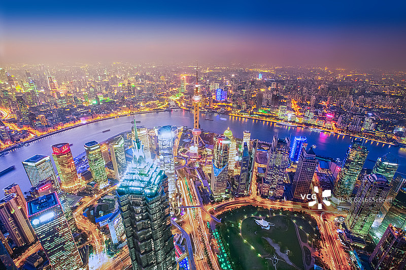 上海城市全景图片素材