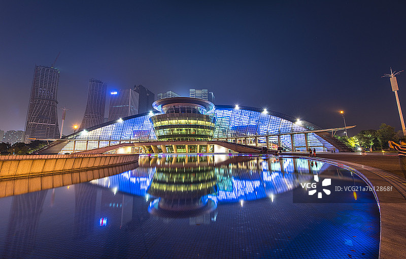 杭州大剧院夜景图片素材