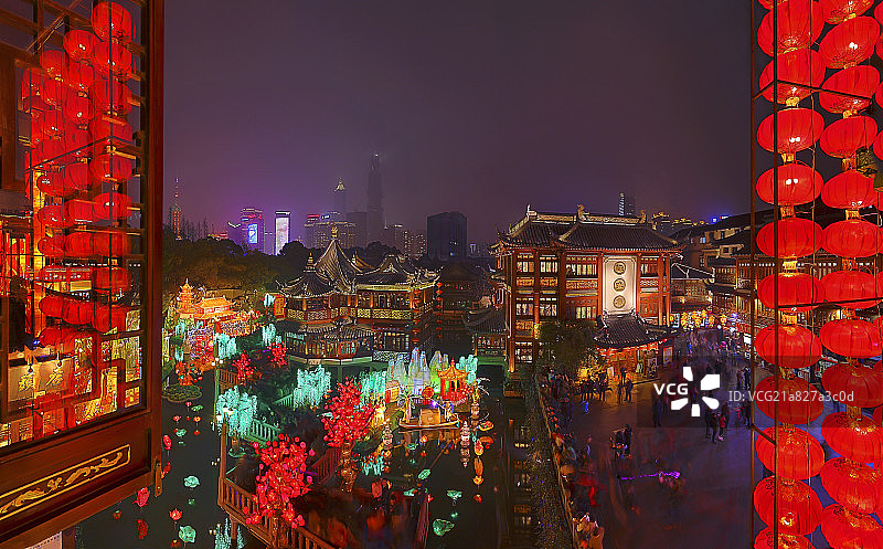 上海城隍庙元宵庙会图片素材