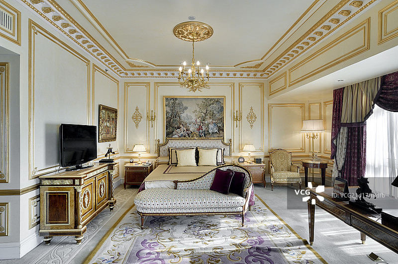 北京CBD欧洲皇室风格酒店客房图片素材