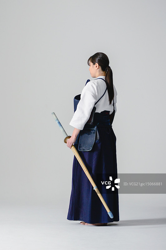 日本女剑道运动员图片素材