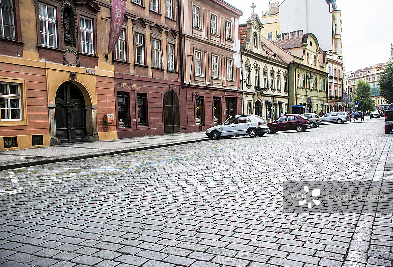 捷克首都布拉格的城市道路图片素材