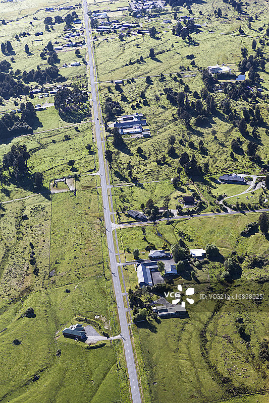 新西兰乡村道路航拍图片素材