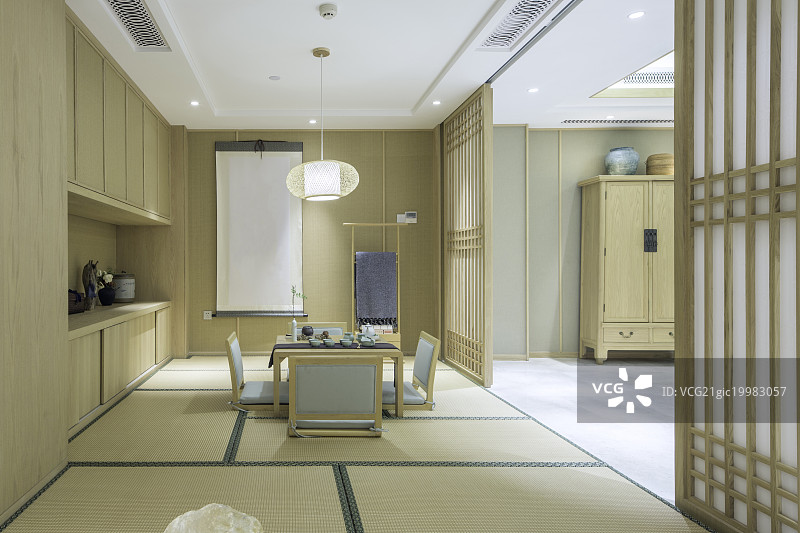 样板房-日式传统客厅图片素材