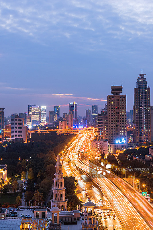 上海城市夜景风光图片素材