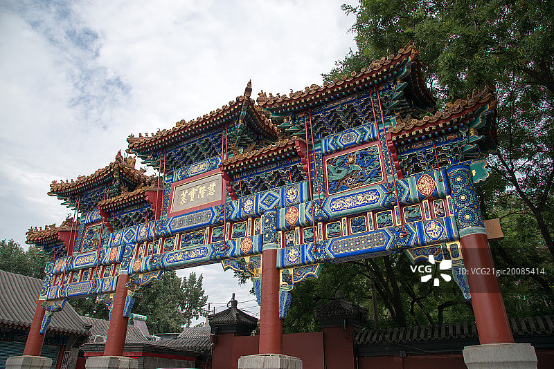 北京雍和宫牌坊图片素材