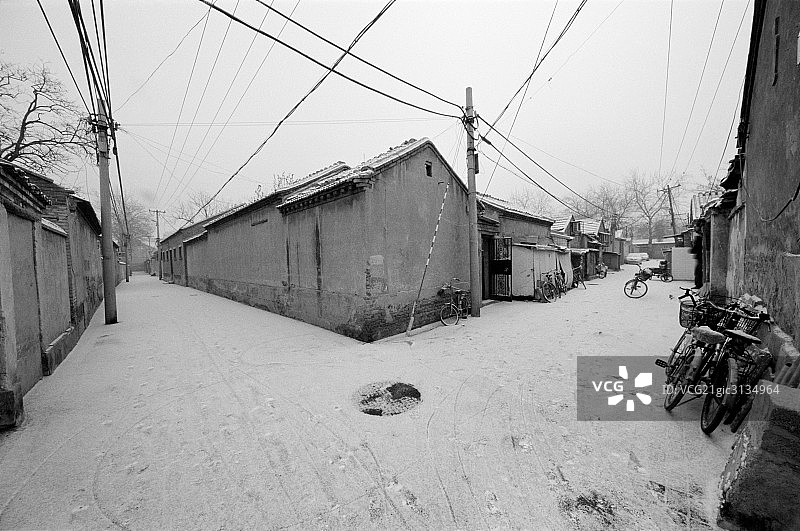 东城区染织局胡同老北京民居图片素材