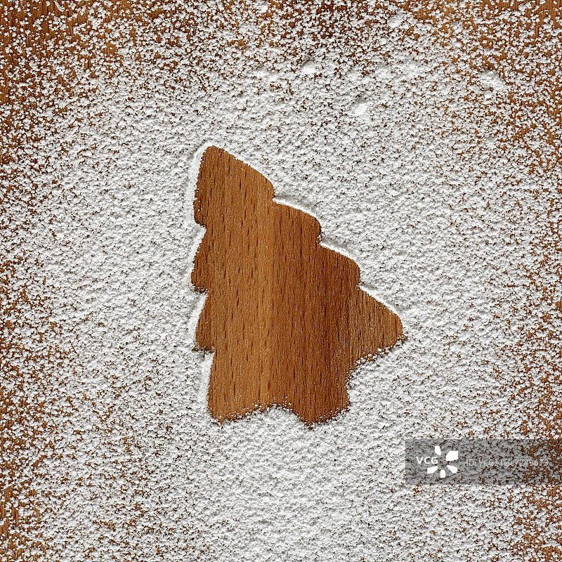 圣诞树形状在糖霜图片素材