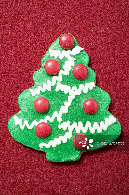 圣诞饼干(巧克力豆圣诞树)图片素材