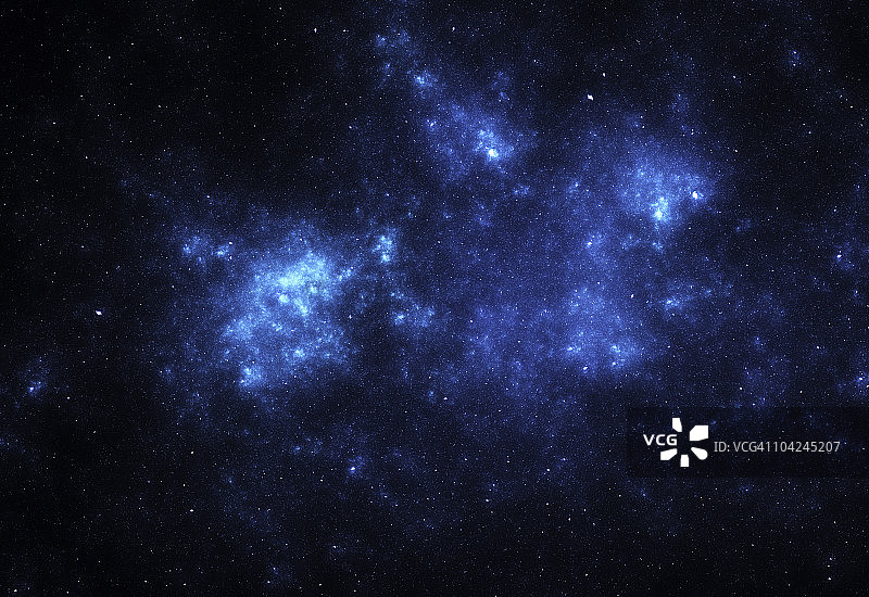 亮蓝色太空星云图片素材