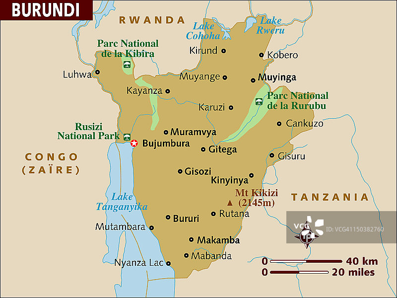 布隆迪的地图。图片素材
