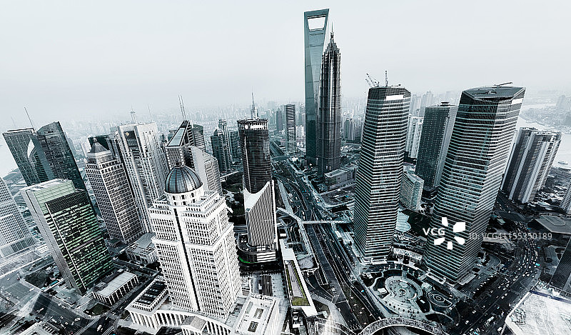 上海金茂大厦和环球金融中心图片素材
