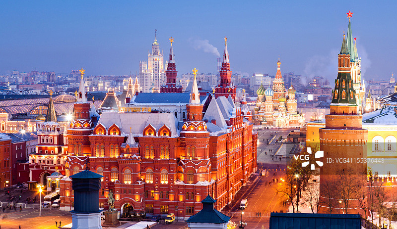 莫斯科的城市。全景图片素材