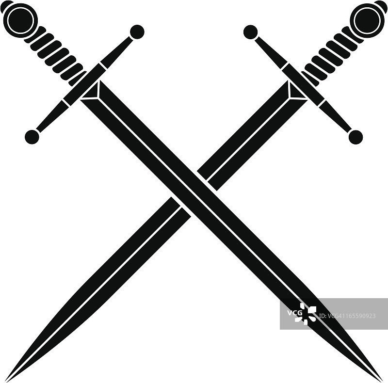 简单的交叉剑图片素材