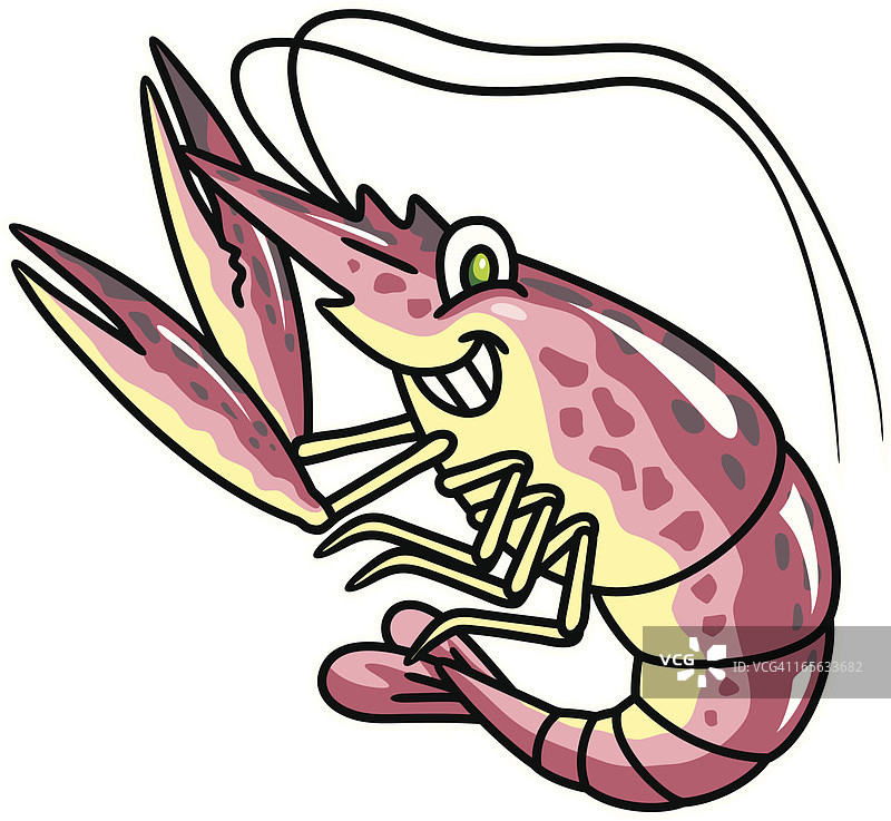 虾海鲜卡通图片素材