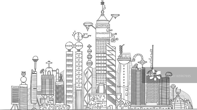 未来城市插图图片素材