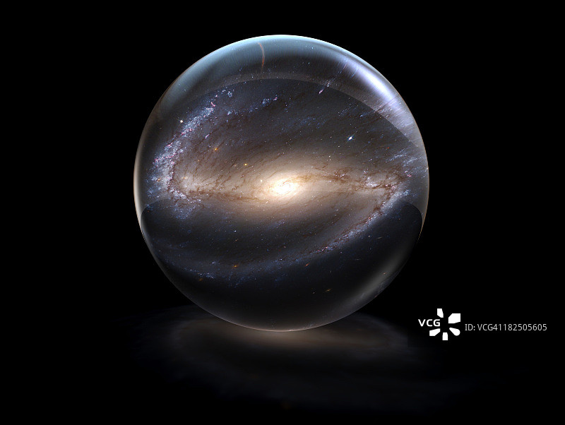 水晶球中的银河图片素材