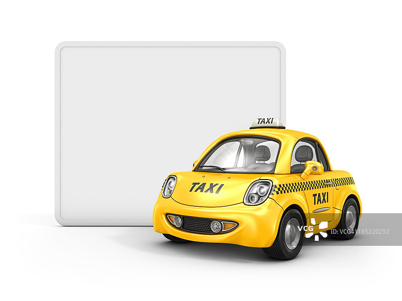 出租车和白板图片素材