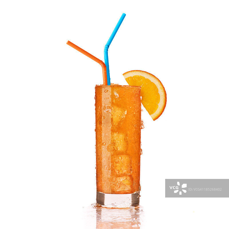 一杯冰冻橙汁饮料图片素材