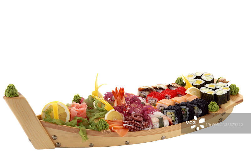 寿司的船图片素材