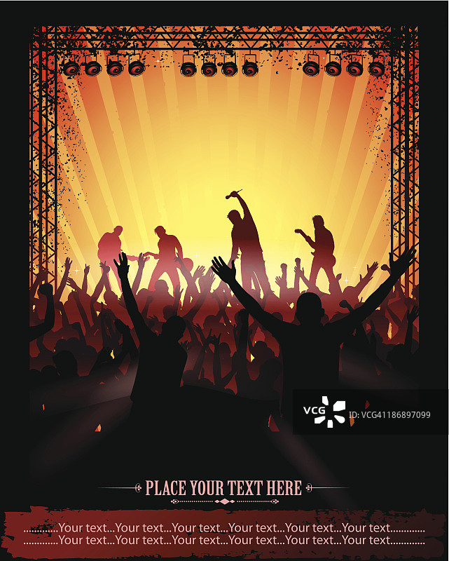 摇滚音乐会的海报图片素材