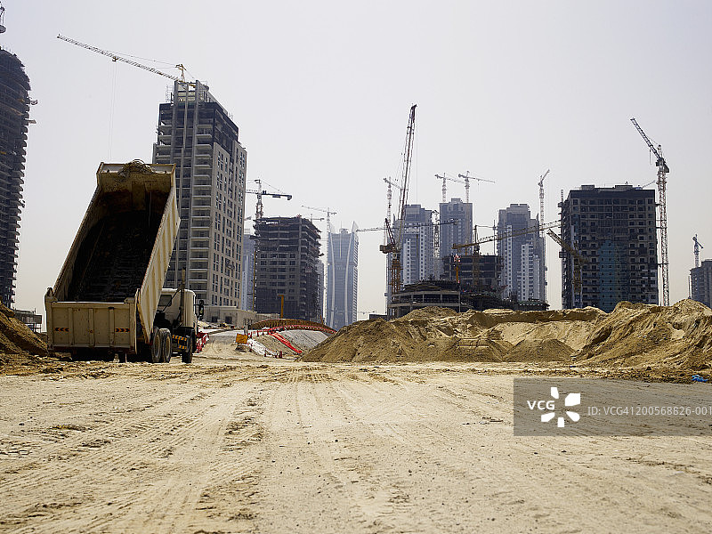 阿联酋，迪拜，建筑工地图片素材