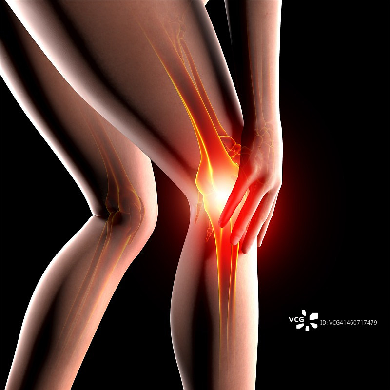 膝盖疼痛,艺术品图片素材