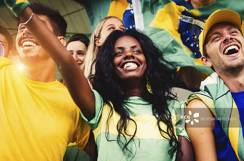 巴西球迷在体育场图片素材