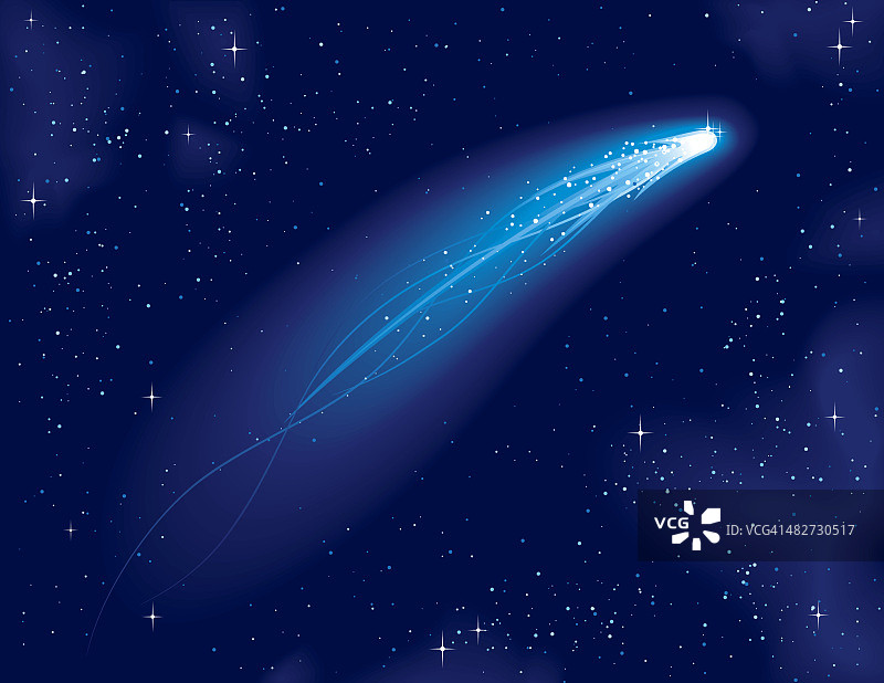 星空下的彗星图片素材