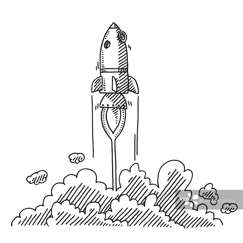 上升火箭创业公司概念图图片素材