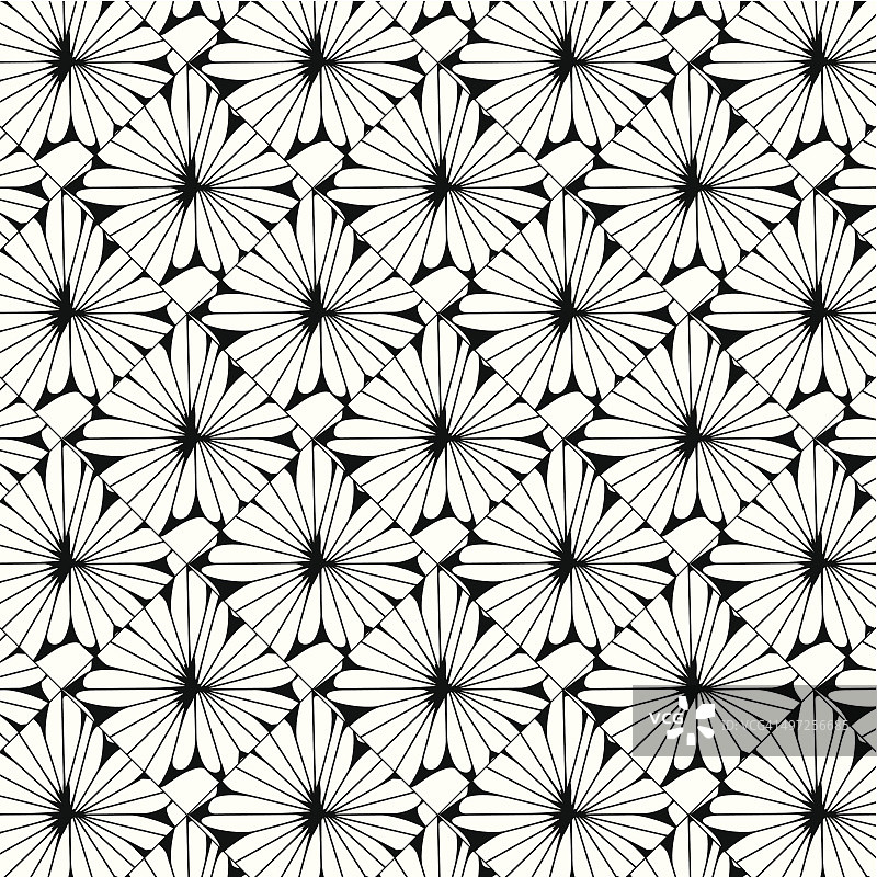 抽象的黑白花卉图案背景图片素材