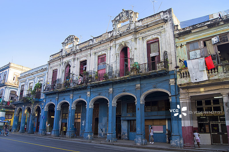 Galiano街,哈瓦那。图片素材