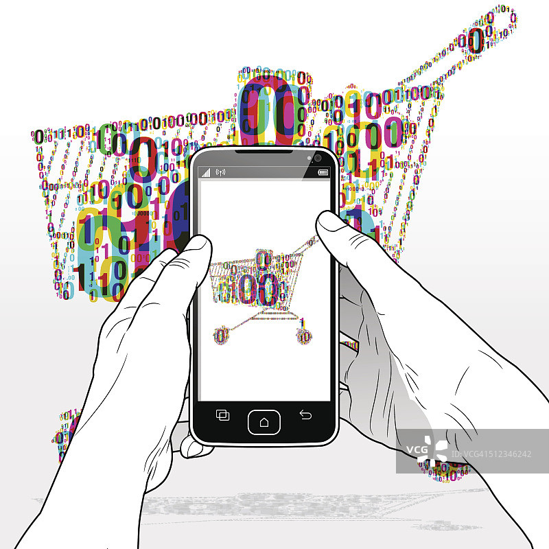 智能手机-软件购物车图片素材