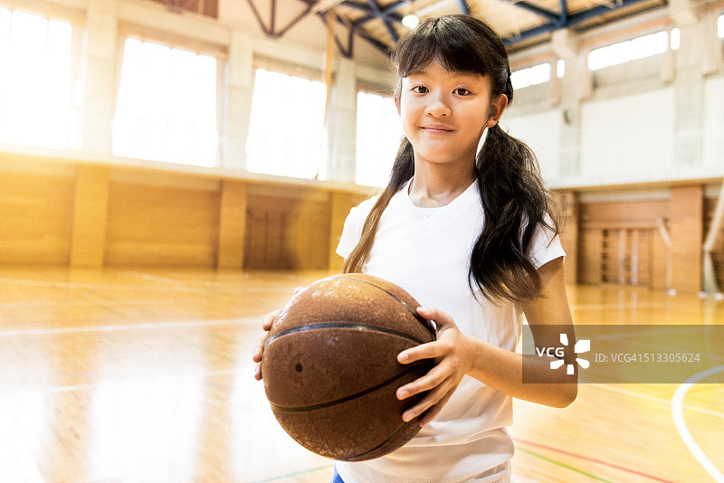 日本高中女子篮球运动员图片素材