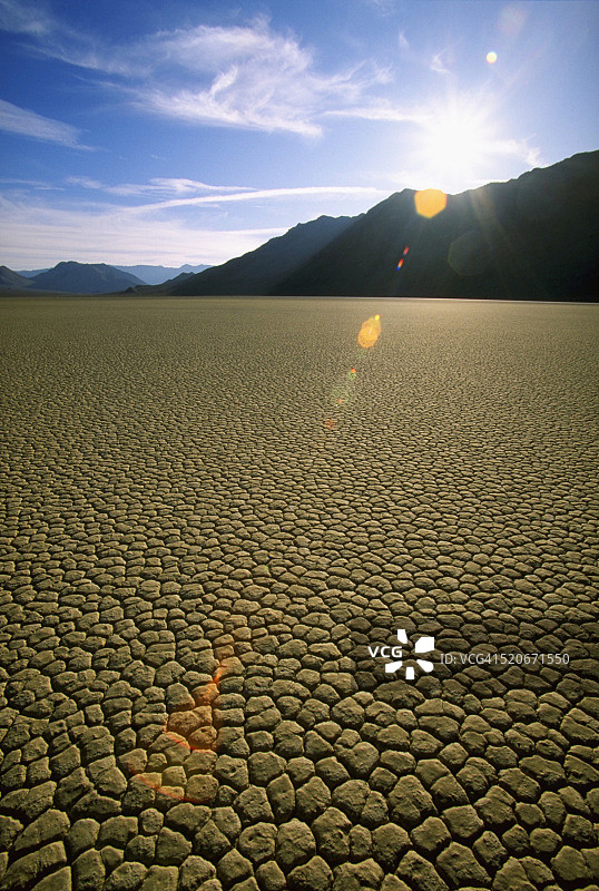 死亡谷的干涸湖床图片素材
