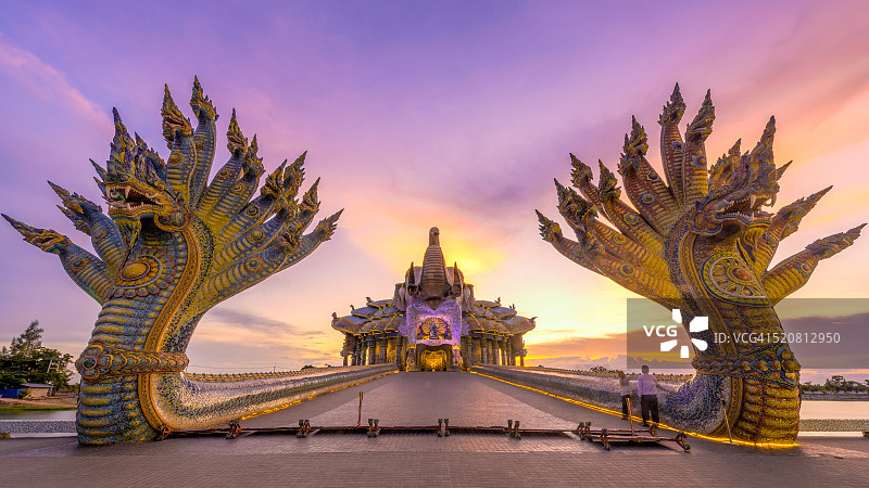 班莱寺，泰国一个美丽的寺庙图片素材
