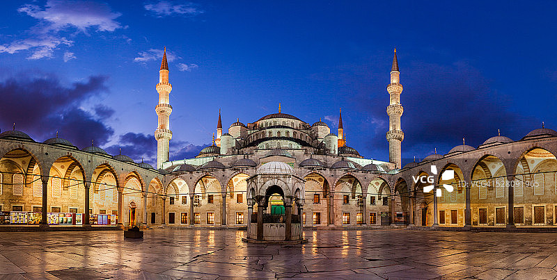 蓝色清真寺，伊斯坦布尔，土耳其图片素材