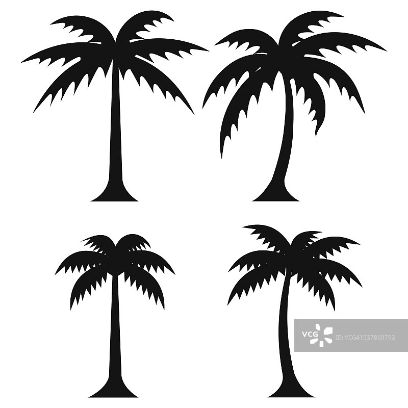 简单的棕榈树-向量图片素材