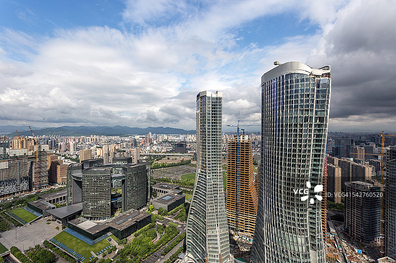摩天大楼在杭州,浙江,中国图片素材