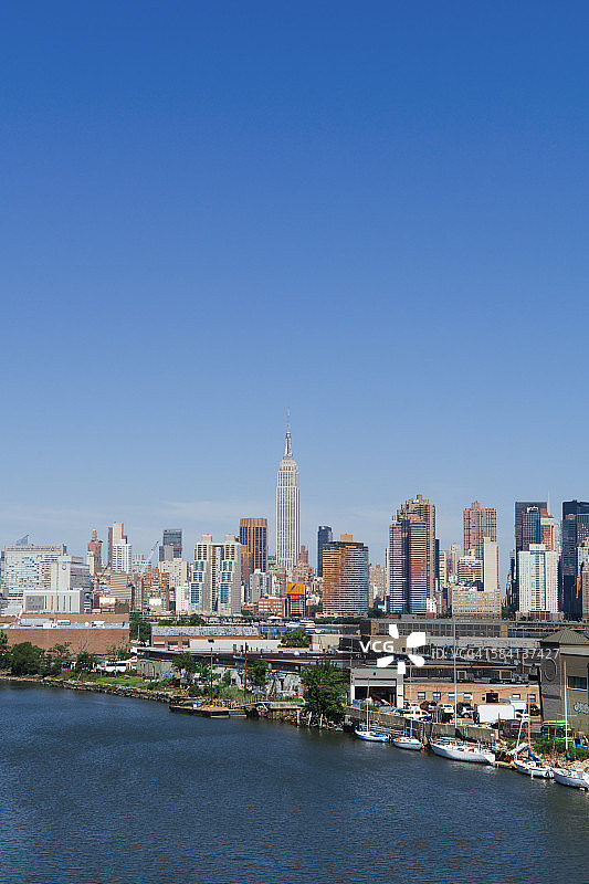 纽约市布鲁克林市中心的天际线图片素材