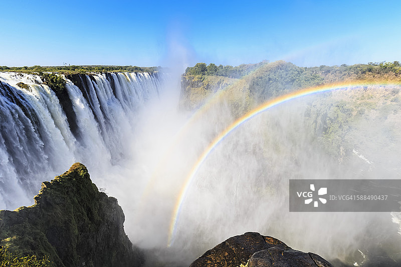 南非，津巴布韦，彩虹维多利亚瀑布图片素材