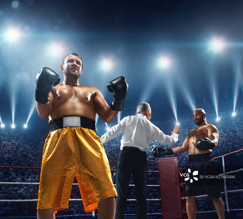 拳击:冠军的拳击手图片素材