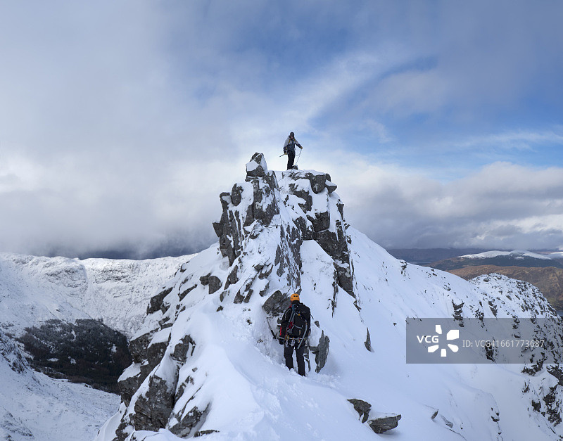 苏格兰，Glencoe, Beinn a' bhethir，冬天去登山图片素材