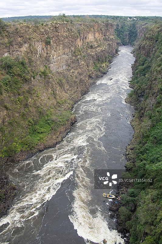 赞比西河的高角度视图图片素材
