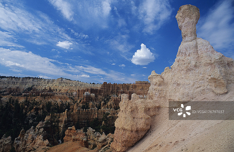 美国犹他州布莱斯峡谷国家公园的岩层图片素材